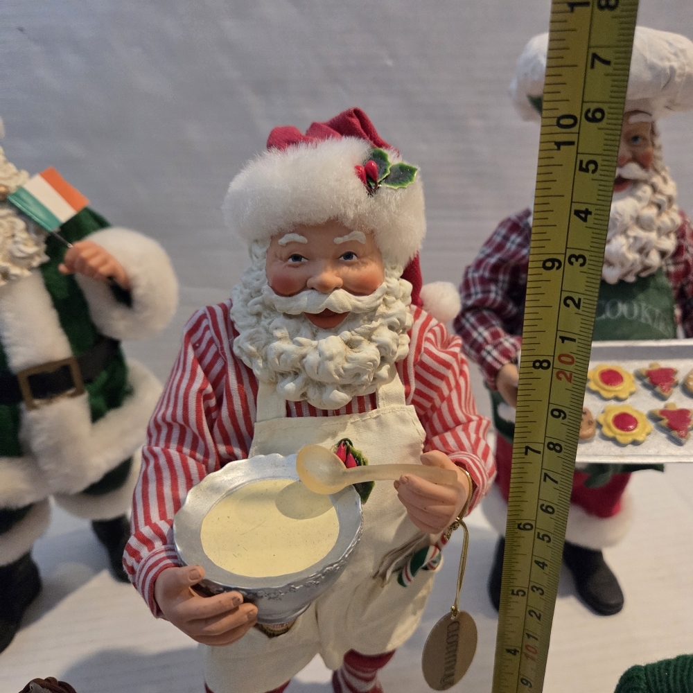 6 lot Santa Claus Kurt Adler baking cookies St Patrick's day Christmas - Picture 4 of 6